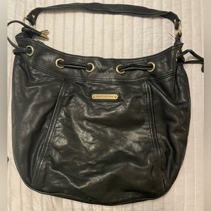 Juicy Couture lamb leather drawstring purse